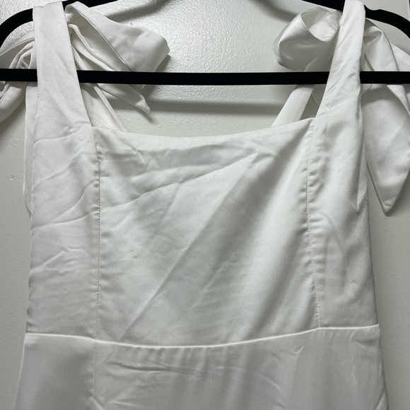 Show Me Your Mumu Garden Midi Dress in Ivory Luxe Satin AS IS Size Small - Picture 6 of 10